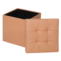 Пуфик Складной Бежевый ЭкоКожа