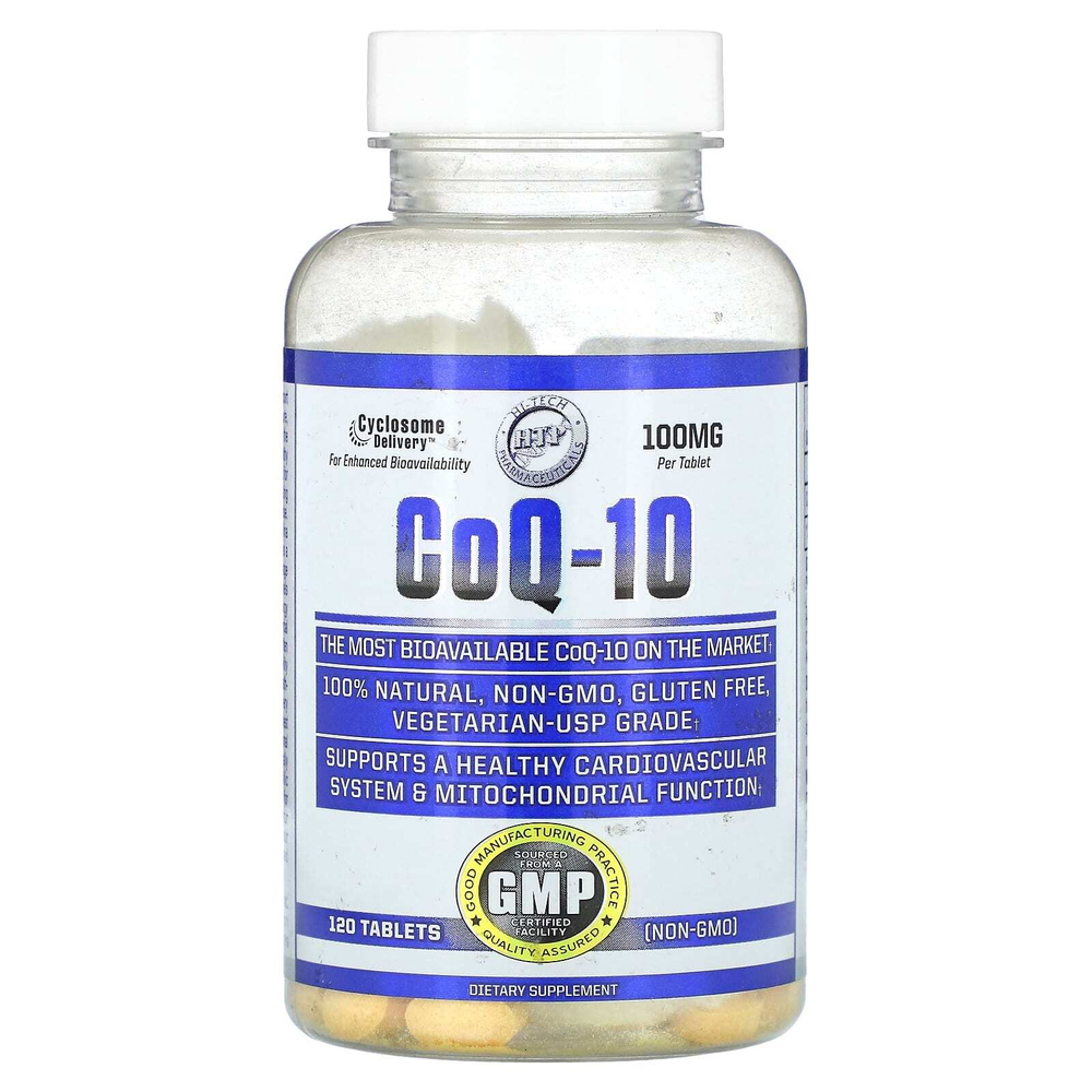 Hi Tech Pharmaceuticals, коэнзим Q10, 100 мг, 120 таблеток