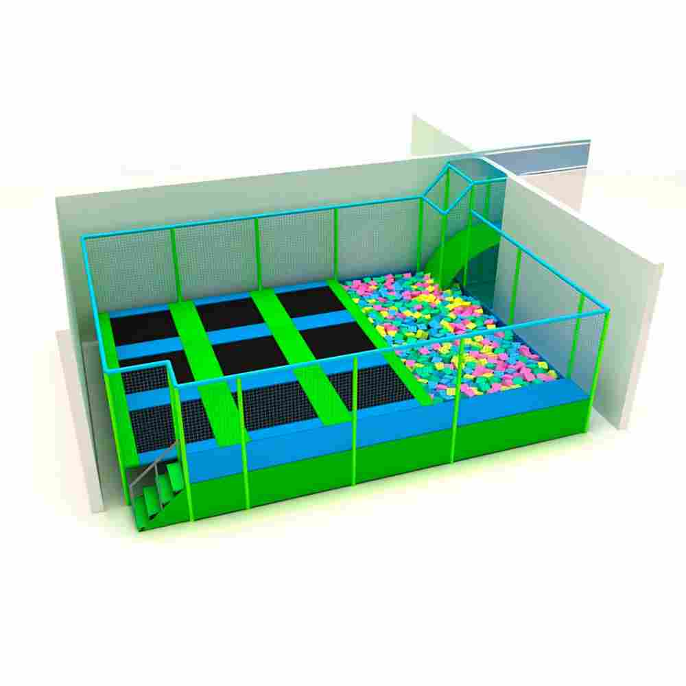 Батутная арена «Стандарт» 8×6 м, 9 батутов, с поролоновой ямой