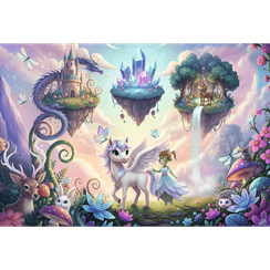 Pazl \ Puzzle \ Пазлы Puzzles - "100" Inspired By Fantasy - Magical worlds / KAZSTUDIO SA The Treflik Family