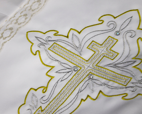 Комплект ритуальный «Складка-Готика» шелк-габардин