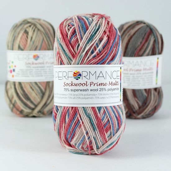 Пряжа Sock Wool Prime Multi 4-ply PERFORMANCE (75% шерсть супервош, 25% полиамид)