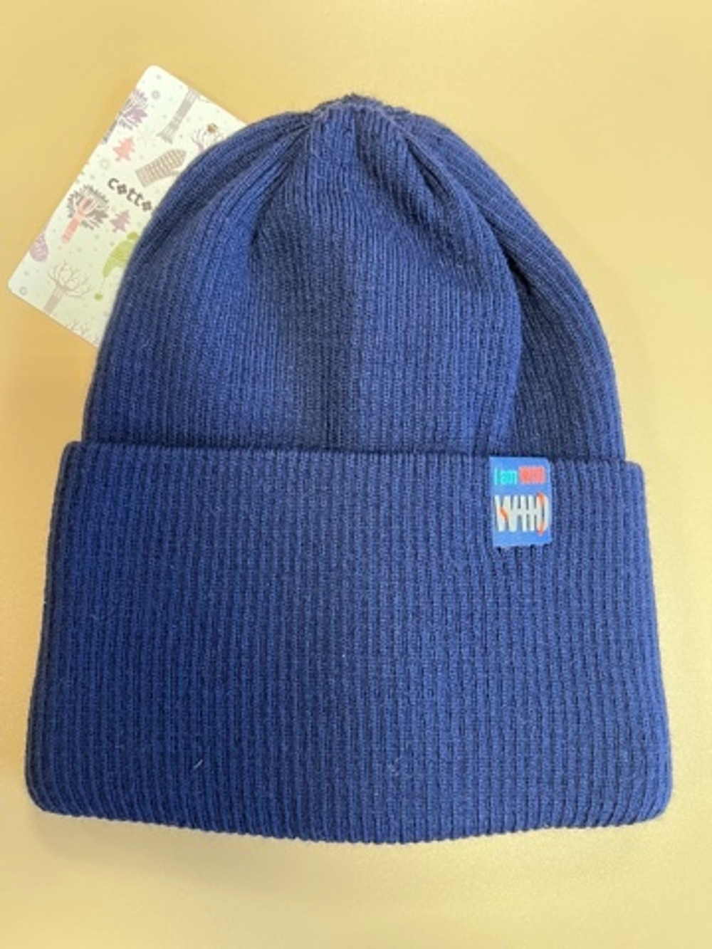 Шапка с отворотом двухслойная осенне-зимняя