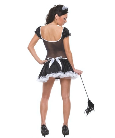 Роковая служанка LXL (46-48) (Цвет: черный с белым)