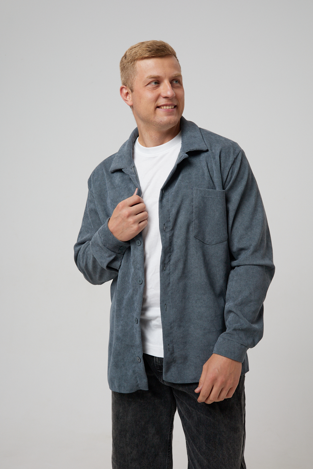 Рубашка мужская вельвет РММ-01