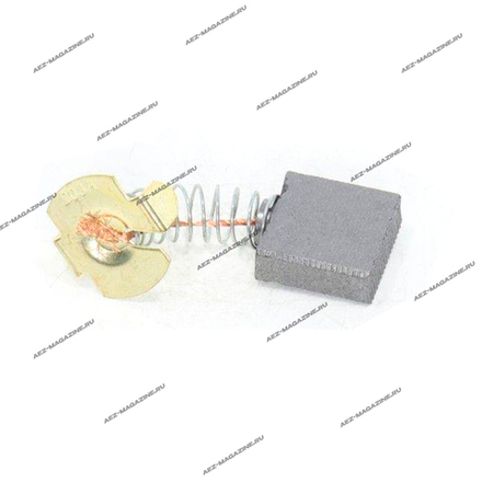 Электроугольная щетка 7х17х17 Пружина, пятак-уши (для Интерскол УШМ-2000Wt,ДП-2000Wt)