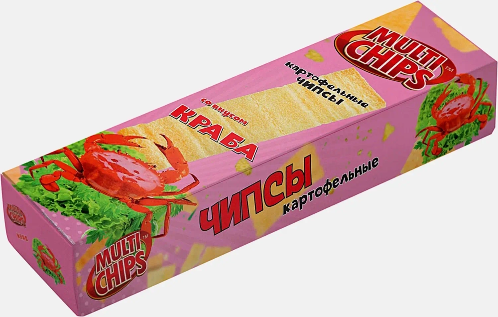 Чипсы MultiChips Картофельные пласт Краб 100г