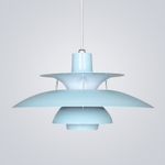 Pendant design lamp PH 5 by Louis Poulse (Blue)