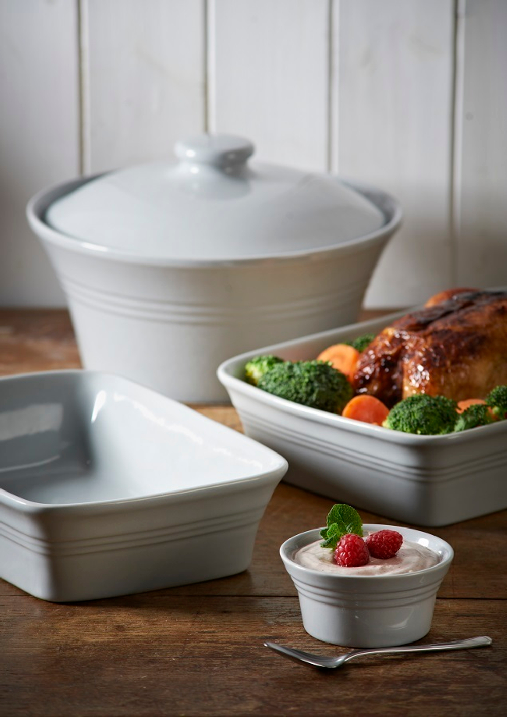 Миска для запекания classic kitchen 9,5 см серая