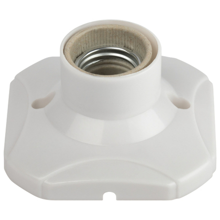 Патрон-основание ЭРА Е27 керамический белый