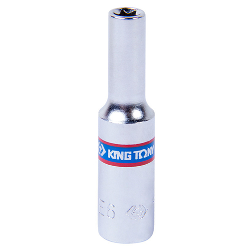 KING TONY (227506M) Головка торцевая глубокая TORX Е-стандарт 1/4", E6