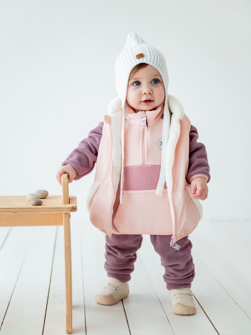 Жилет двусторонний "Пудра" 0+