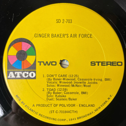 Винтажная виниловая пластинка LP Ginger Baker's Air Force (США 1970)