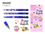 Ручка пиши-стирай гелевая 0,5мм.синяя LITTLE CUTIES(Mazari)