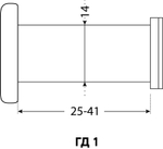 Глазок Аллюр ГД-1 d=14мм 25-42мм хром