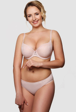 Эффектный бюстгальтер-спейсер на каркасах (Размер: 70C) (Цвет: черный с бежевым)