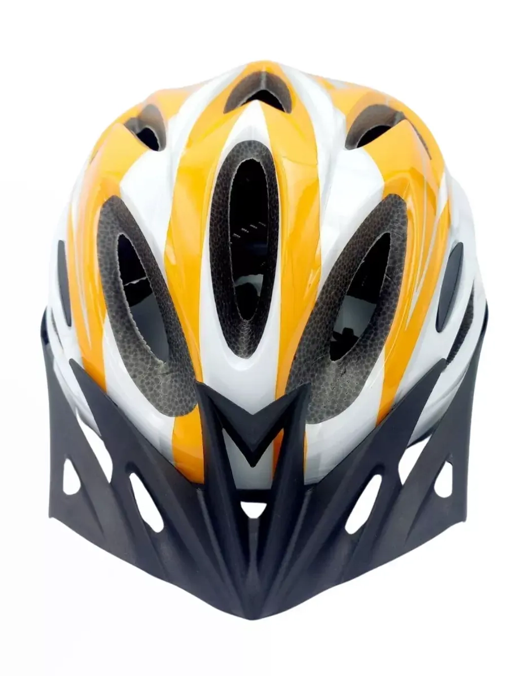 Шлем велосипедный защитный (White/Orange) L(58-61)
