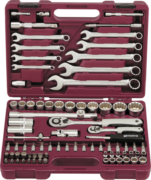 UTS0082MP Набор инструмента универсальный 1/4", 1/2"DR с головками торцевыми MultiProf, 82 предмета