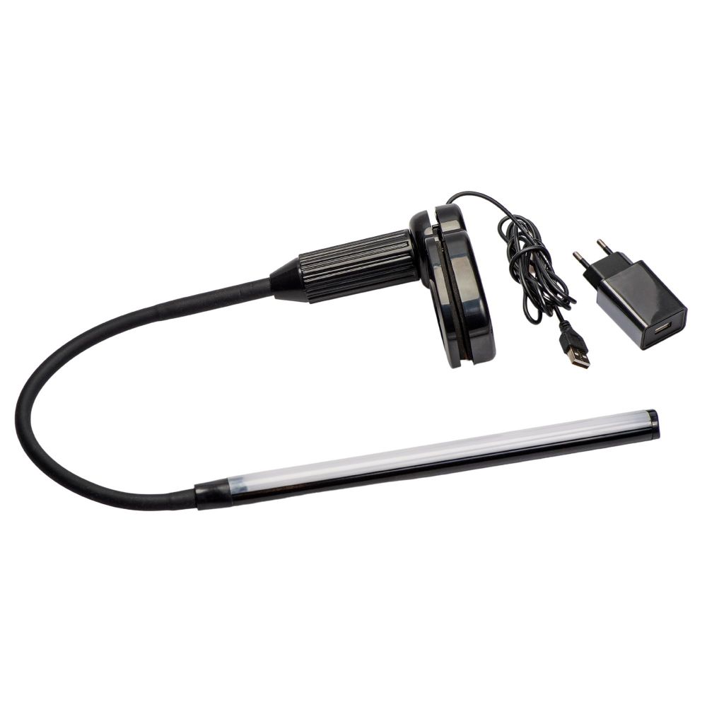 TLD-572 Black-LED-500Lm-4500K-Dimmer Светильник настольный светодиодный на струбцине. 7W. Сенсорный выключатель. Диммер. Черный. ТМ Uniel