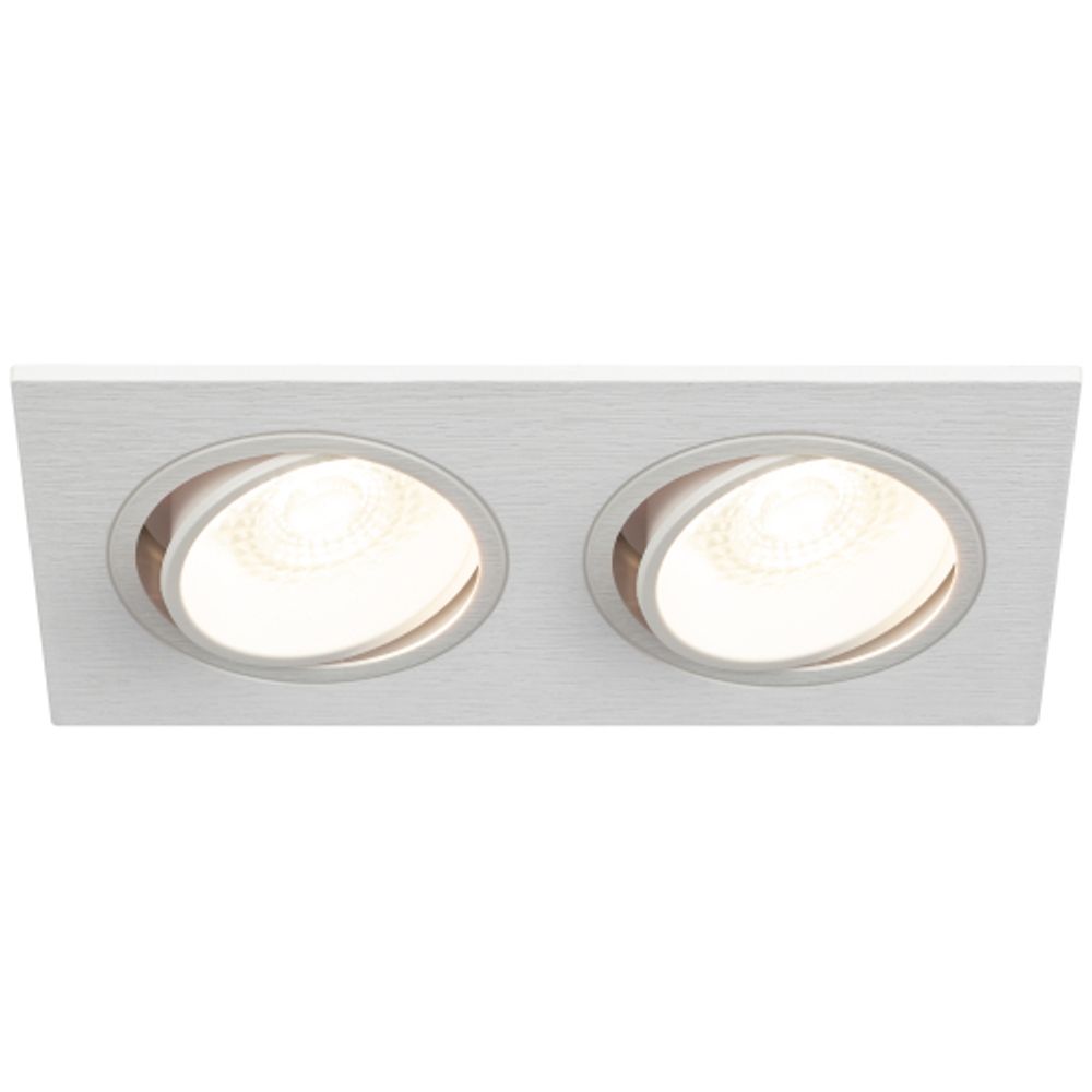 Светильник встраиваемый декоративный ЭРА KL90-2 WH под лампу MR16 GU5.3 белый пластиковый