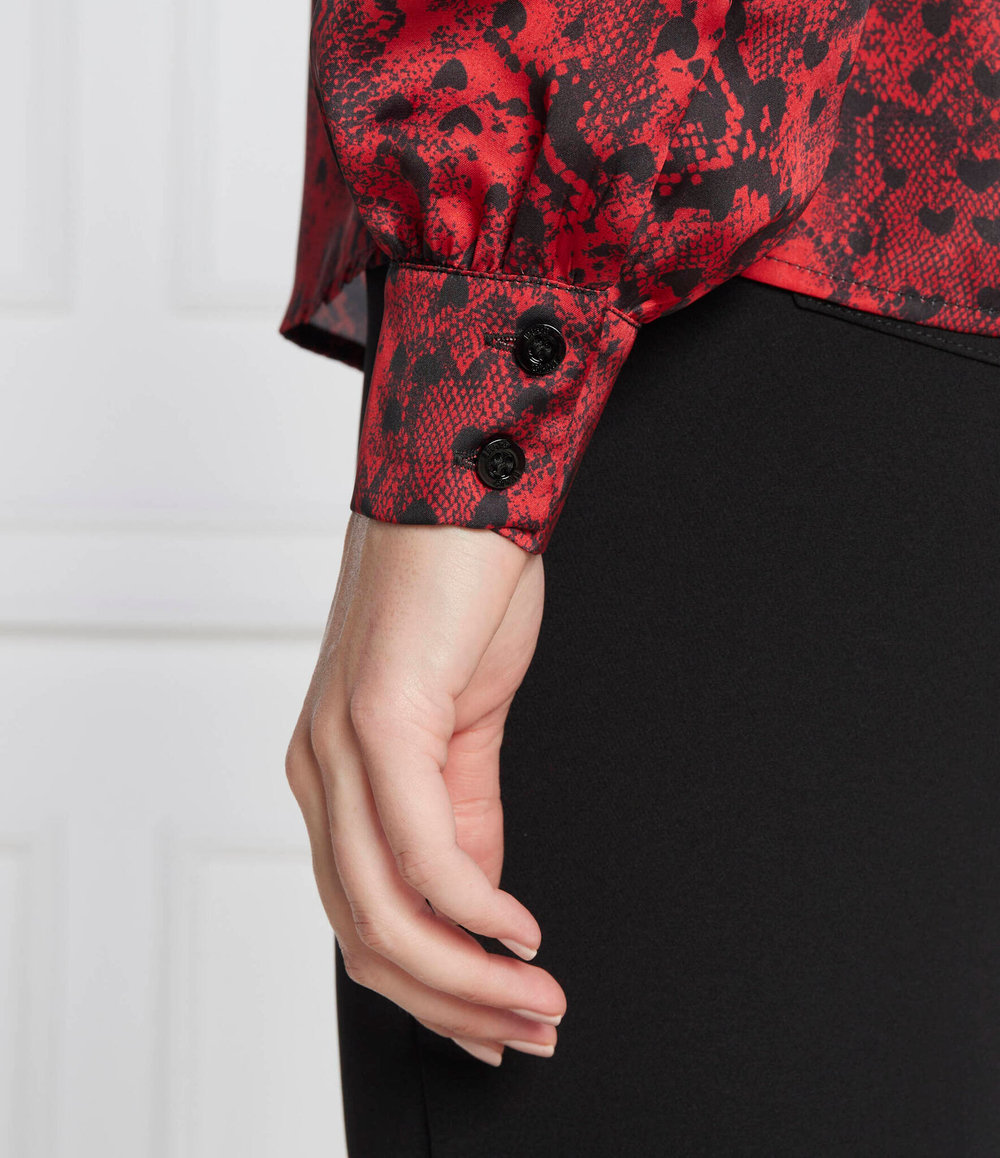 Сатиновая рубашка Liu Jo - бордовый(MF3331 T5958)