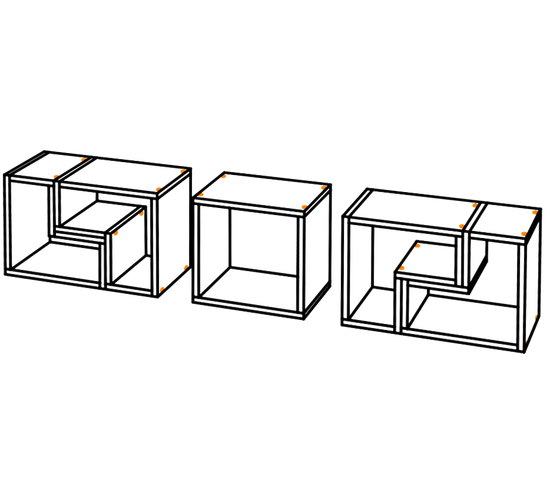 Смарт-1 (bts) Полка (Секция универсальная) крафт