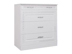 Комод "Гертруда" М3 (белая лиственница/ясень жемчужный), ЛДСП/МДФ, Комфорт-S