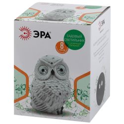 Светильник уличный ЭРА ERAFYS01-09 Полярная сова на солнечной батарее полистоун 19 см