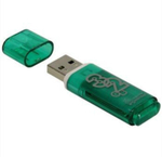 Флеш-накопитель USB  32GB  Smart Buy Glossy зеленый
