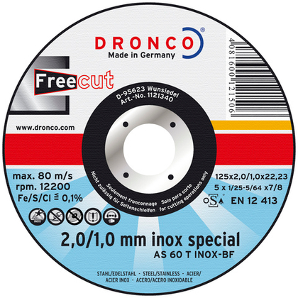 Абразивный отрезной диск Dronco AS 60 T 125х2/1 1121340