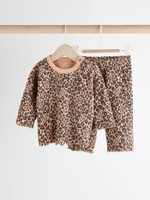 Лонгслив и легинсы в комплекте для малышей Next E22-102, Бежевый, Коричневый