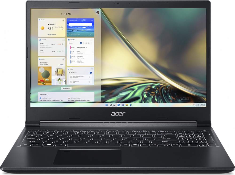 Ноутбук Acer Aspire 7 A715-43G-R5KS, 15.6&quot; (1920x1080) IPS 144Гц/AMD Ryzen 5 5625U/8ГБ DDR4/512ГБ SSD/GeForce RTX 3050 4ГБ/Без ОС, черный [NH.QHDER.009]