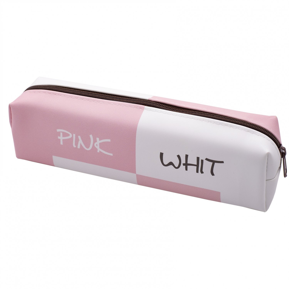 Пенал - косметичка Alingar, ПВХ, молния, 60 х 210 мм, "4 color", микс (черный,желтый,голубой, розовый), надпись WITH