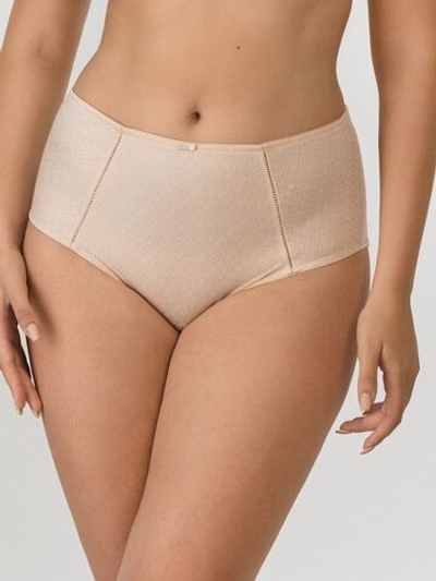 Высокие трусы-слипы из жаккарда (Размер: 48) (Цвет: пудровый)