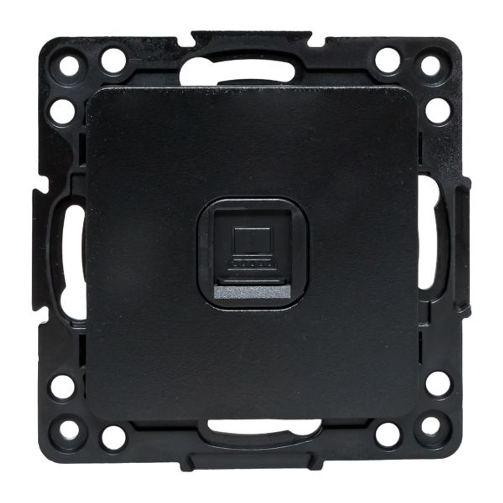 Стокгольм Механизм Розетки RJ-45 1-местной черный EKF