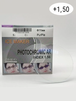 Линза для очков стигматич. 1шт  ICE MAKER +1.50 d 70 ind 1.5