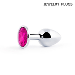 SILVER PLUG SMALL (втулка анальная) цвет кристалла рубиновый L 72 мм, D 28 мм, вес 50г,