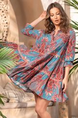 Платье рубашка  MIA-Amore ATHENA АФИНА 1649 коралл