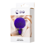 Фиолетовая анальная втулка 13см с фиолетовым пушистым хвостиком ToyFa ToDo Sweet Bunny 357014