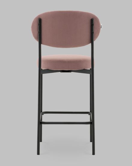 Стул Полубарный Бриф DD велюр пыльно-розовый