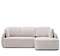 Трехместный диван-кровать Laira 246 см с правым шезлонгом, шенилл цвета экрю