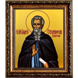 Андрей Оксиринфский (Египетский) Преподобный. Икона на холсте.