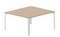 Составной стол на 2 рабочих места 138х156,6х75см, без отверстий