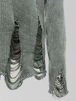 Свитер by Gor 9402 удлиненный рваный стиль