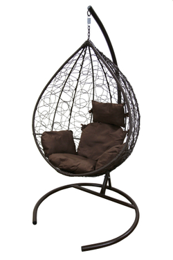 Кресло подвесное Сфера арт.CN700-МТКОР (стойка+осн.КОРИЧ.,корзн.корич.,подуш.корич. 3уп.(М))