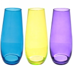 Ваза стеклянная 26см «Радуга G» (6 разных цветов) Z43267/01