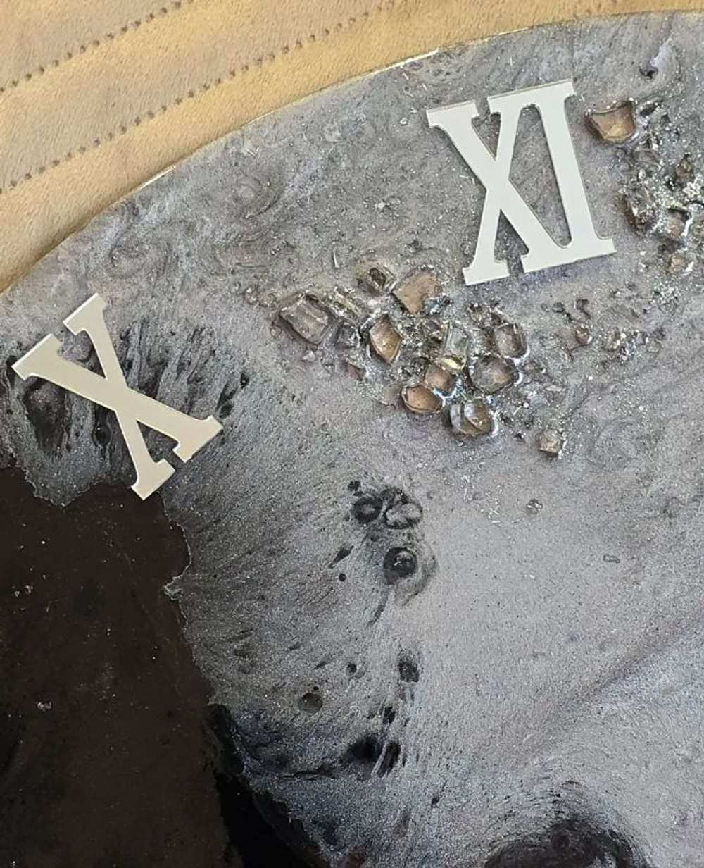 Часы настенные — эпоксидная смола ручная работа в подарок