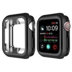 Силиконовый чехол Gloss Case для Apple Watch 44 мм (Черный)