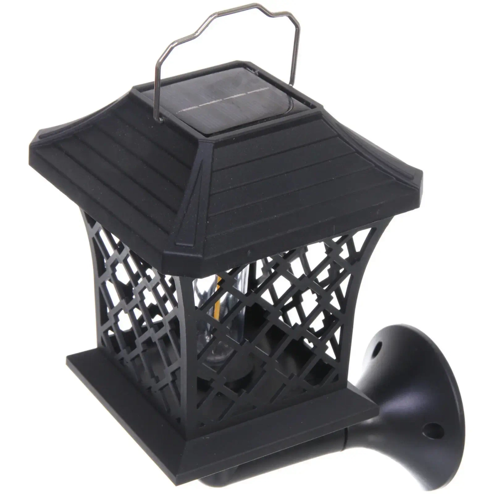 Фонарь садовый «Винтаж» 12*12*13,5 см (h=60 см) на солнечной батарее (универсальный), тёплый белый