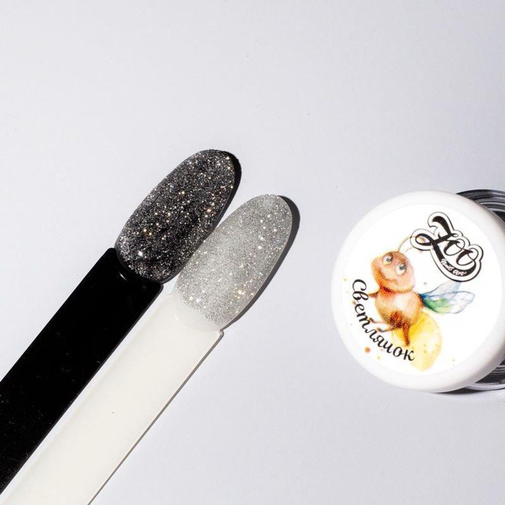 1601 Светоотражающий глиттер "Светлячок" 1 г светлое серебро